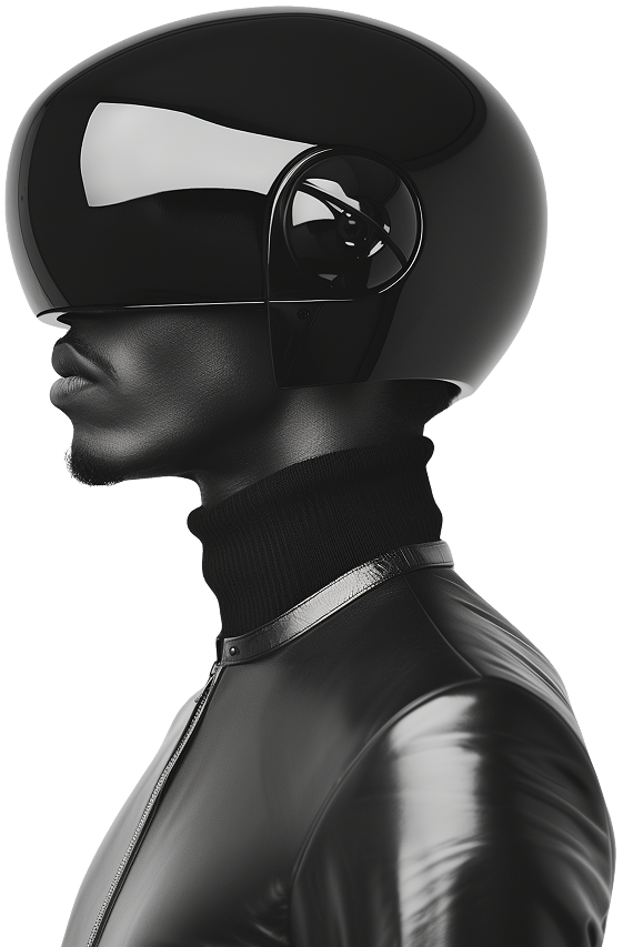 Futuristic Helmet Concept Portrait